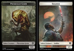 Phyrexian Germ (0016) // Soldier (0009) Double-Sided Token - Foil