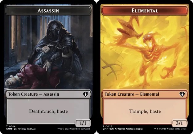 Assassin (0014) // Elemental (0026) Double-Sided Token