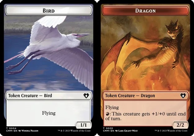 Bird (0004) // Dragon (0020) Double-Sided Token