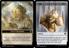 City's Blessing (0049) // Emblem - Daretti, Scrap Savant (0051) Double-Sided Token