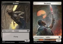 Demon (0015) // Soldier (0009) Double-Sided Token