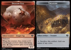 Dragon Egg (0022) // Treasure (0048) Double-Sided Token