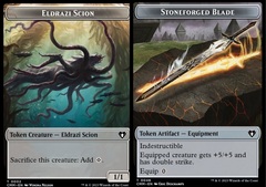 Eldrazi Scion (0002) // Stoneforged Blade (0046) Double-Sided Token