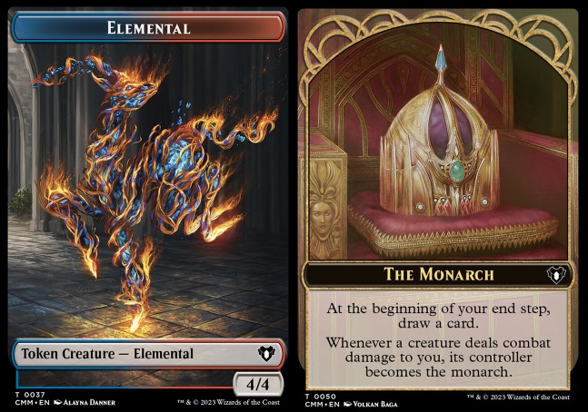 Elemental (0037) // The Monarch (0050) Double-Sided Token