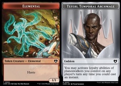 Elemental (0024) // Emblem - Teferi, Temporal Archmage (0053) Double-Sided Token