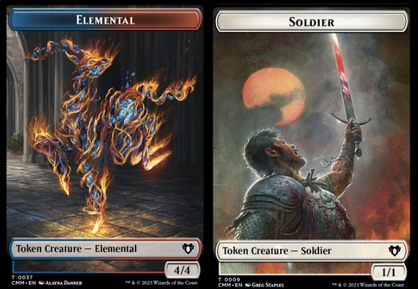 Elemental (0037) // Soldier (0009) Double-Sided Token