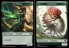 Elf Druid (0032) // Saproling (0035) Double-Sided Token