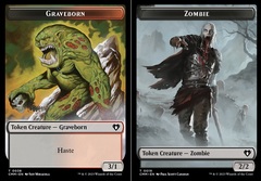 Graveborn (0038) // Zombie (0019) Double-Sided Token