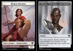 Emblem - Teferi, Temporal Archmage (0053) // Human Soldier Token (0006)