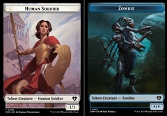 Human Soldier (0006) // Zombie (0013) Double-Sided Token