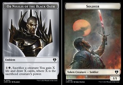 Emblem - Ob Nixilis of the Black Oath (0052) // Soldier Token (0009)