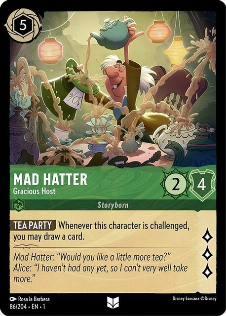 Mad Hatter - Gracious Host - 86/204 - Uncommon