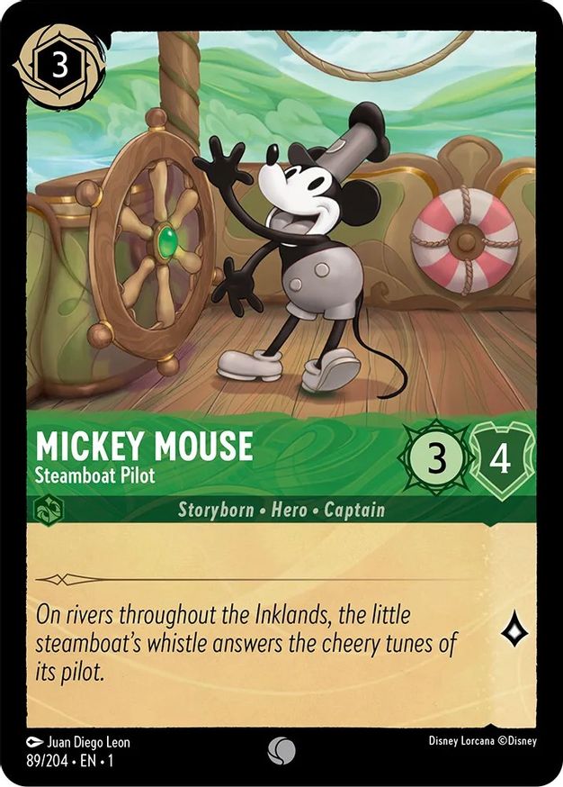 Mickey Mouse - Steamboat Pilot - 89/204 - Common