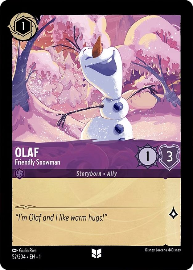 Disney Lorcana Frozen Marshmallow hot Foil Super Rare Card 50/204