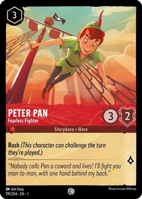 Peter Pan - Fearless Fighter - 119/204 - Common