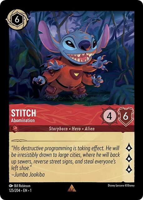 Stitch - Abomination - 125/204 - Rare