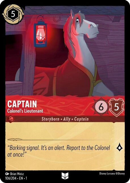 Captain - Colonels Lieutenant - 106/204 - Uncommon - Cold Foil