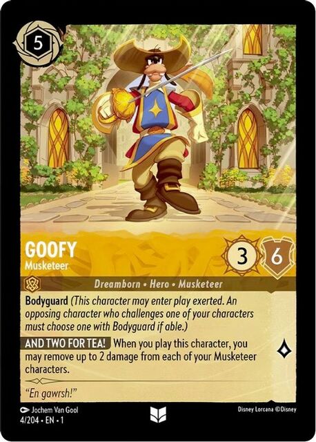 Goofy - Musketeer - 4/204 - Uncommon - Cold Foil