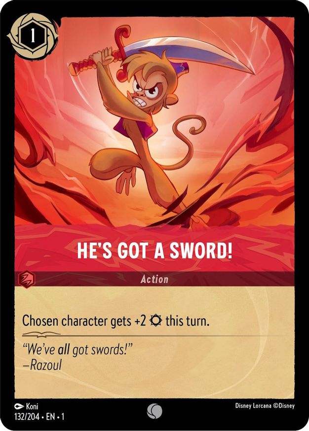 Hes Got A Sword! - 132/204 - Common - Cold Foil