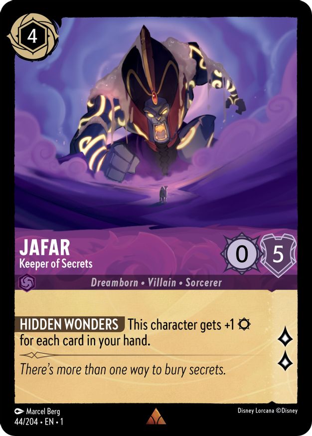 Jafar - Keeper of Secrets - 44/204 - Rare - Cold Foil - Lorcana