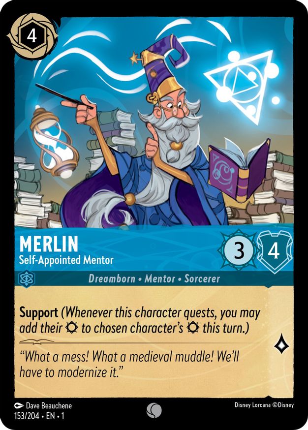 Merlin - Self-Appointed Mentor - 153/204 - Common - Cold Foil