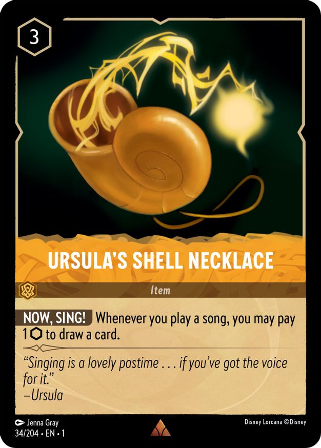 Ursulas Shell Necklace - 34/204 - Rare - Cold Foil