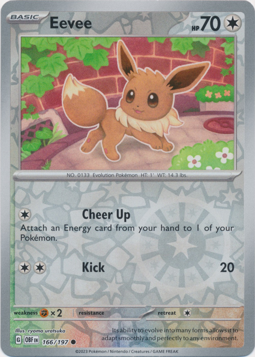 Eevee - 166/197 - Common - Reverse Holo