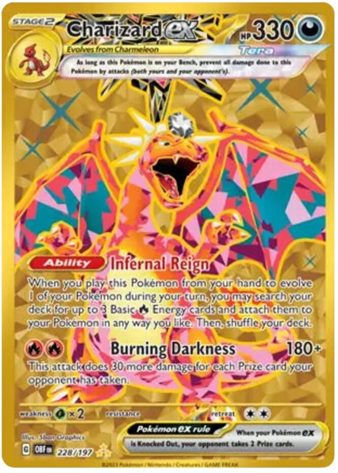 1x Charizard ex - 228/197 - Hyper Rare NM-Mint Pokemon SV03
