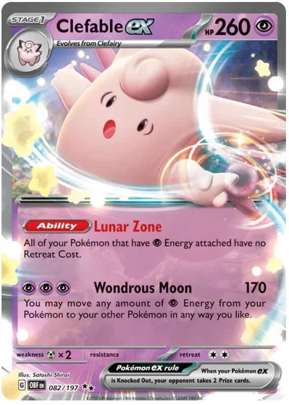 Clefable ex - 082/197 - Double Rare