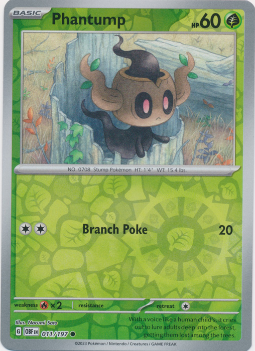 Phantump - 011/197 - Common - Reverse Holo