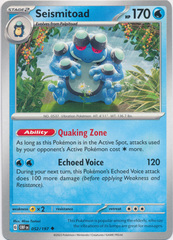 Seismitoad - 052/197 - S&V Obsidian Flames Uncommon