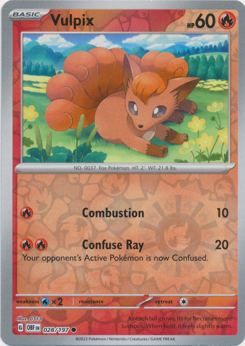 Vulpix - 028/197 - Common - Reverse Holo