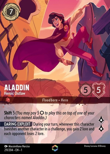 Aladdin - Heroic Outlaw - 211/204 - Enchanted - Holofoil