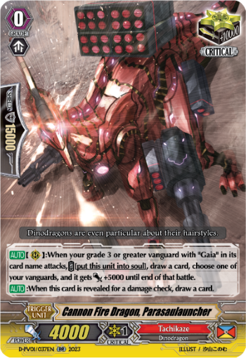 Cannon Fire Dragon, Parasaulauncher - D-PV01/037EN - RR