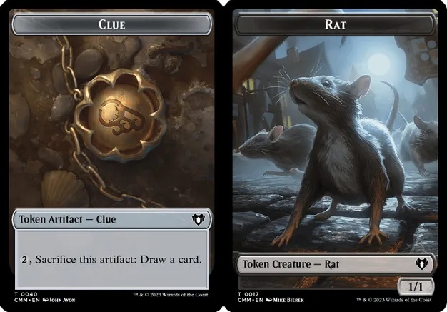Clue (0040) // Rat (0017) Double-Sided Token Clue (0040) // Rat (0017) Double-Sided Token