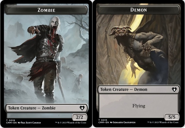 Zombie (0019) // Demon (0015) Double-Sided Token