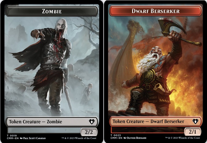 Zombie (0019) // Dwarf Berserker (0023) Double-Sided Token