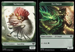 Saproling (0035) // Elf Druid (0032) Double-Sided Token - Foil