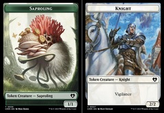 Saproling (0035) // Knight (0007) Double-Sided Token