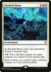 Kindred Boon (PAGL) - The List