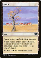 Karoo (C14) - The List