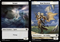 Spirit (0010) // Kor Soldier (0008) Double-Sided Token - Foil