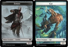 Zombie (0019) // Cat (0005) Double-Sided Token - Foil