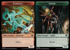 Elemental (0024) // Spider (0036) Double-Sided Token - Foil