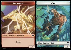 Elemental (0025) // Cat (0005) Double-Sided Token - Foil