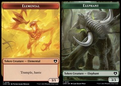 Elemental (0026) // Elephant (0031) Double-Sided Token - Foil