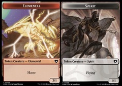 Elemental (0025) // Spirit (0039) Double-Sided Token - Foil