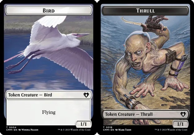 Bird (0004) // Thrull (0018) Double-Sided Token - Foil