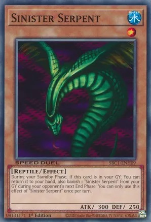 Sinister Serpent - SBC1-ENH09 - Common - 1st Edition