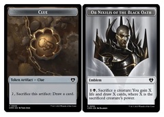 Clue (0040) // Emblem - Ob Nixilis of the Black Oath (0052) Double-Sided Token